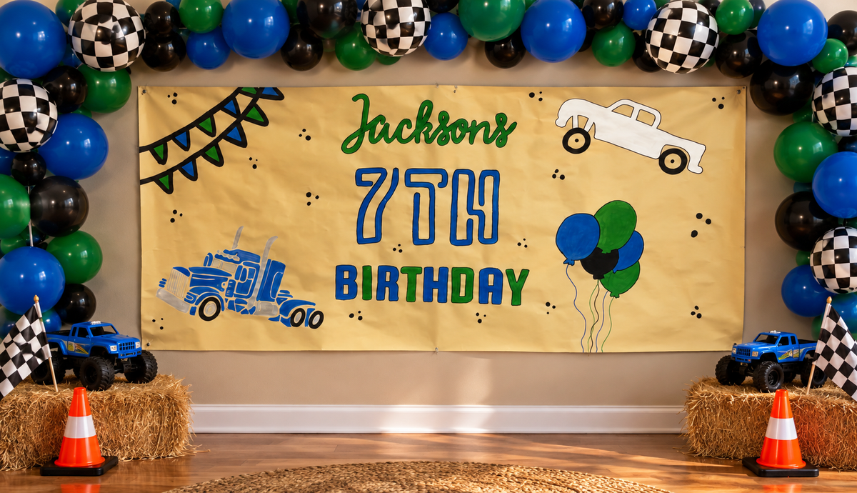 Custom hand-Painted Event Banner